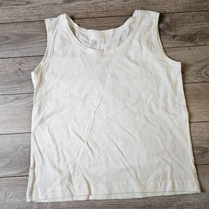 Women's Cream Sleeveless Top